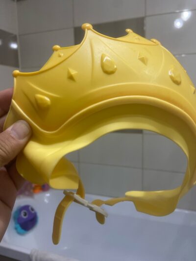 Casca De Protectie SIKS Pentru Cap, Ochi Si Urechi Pentru Baie Bebelusi, Coroana Reginei / Regelui, Fara Sampon In Ochi, Reglabila, Silicon/Plastic, Albastru - Image 6