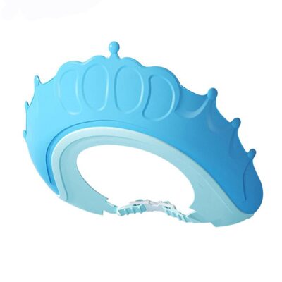 Casca De Protectie SIKS Pentru Cap, Ochi Si Urechi Pentru Baie Bebelusi, Coroana Reginei / Regelui, Fara Sampon In Ochi, Reglabila, Silicon/Plastic, Albastru