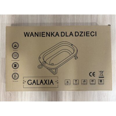 Cadita Bebe GALAXIA®, cu suport si termometru, pliabila, include o perna de siguranta detasabila, protectie anti-alunecare, sarcina maxima 46 kg, gri - Image 11