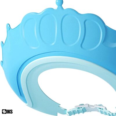 Casca De Protectie SIKS Pentru Cap, Ochi Si Urechi Pentru Baie Bebelusi, Coroana Reginei / Regelui, Fara Sampon In Ochi, Reglabila, Silicon/Plastic, Albastru - Image 2